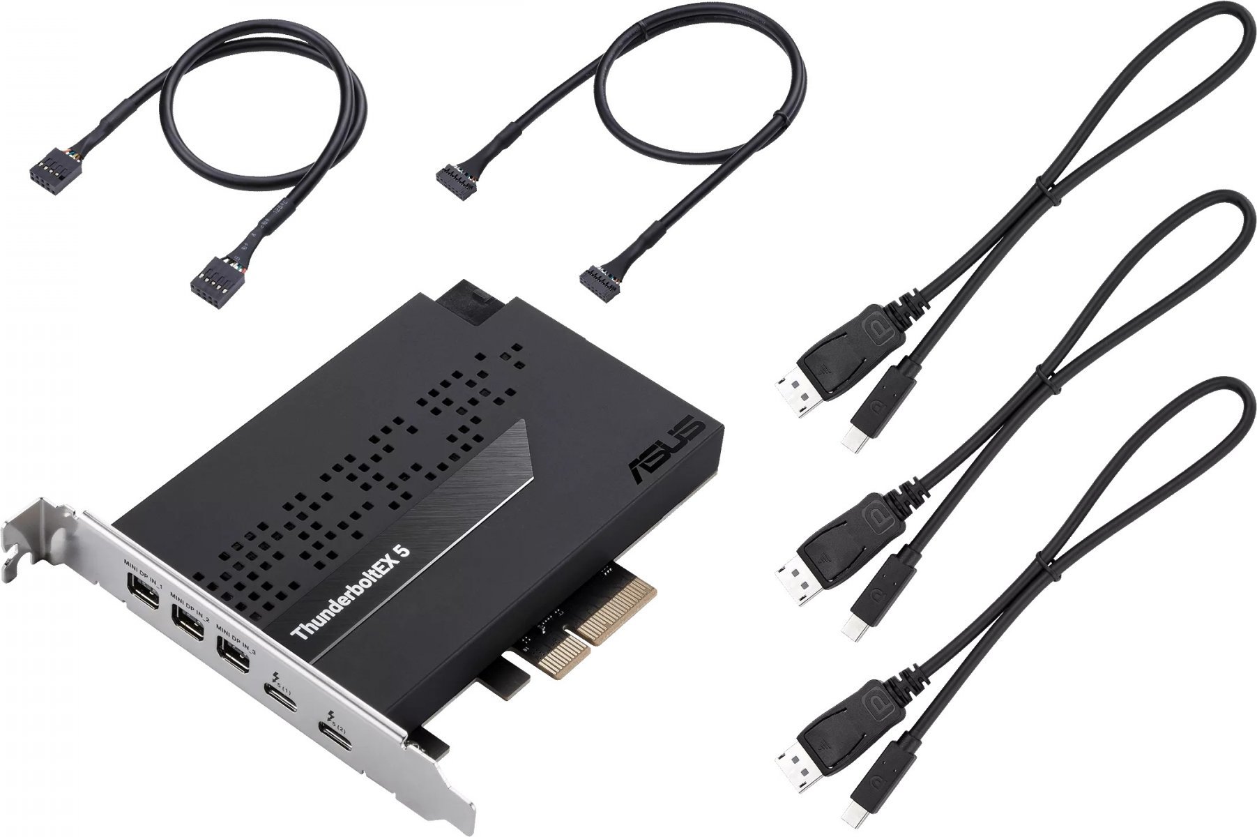 ASUS rozšiřující karta ThunderboltEX 5, PCIe 4.0x4, 2xThunderbolt 5, 3x Mini-DP