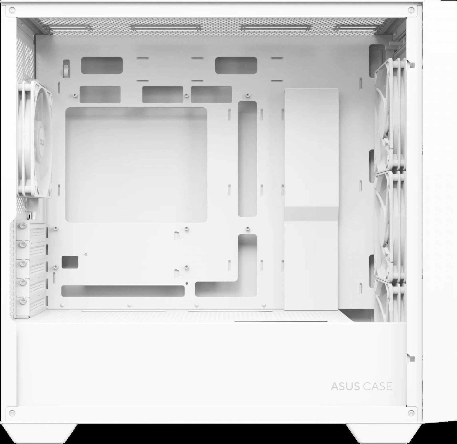 ASUS case A21 PLUS, Mini Tower, průhledná bočnice, 4x 120mm ARGB Fan, bílá
