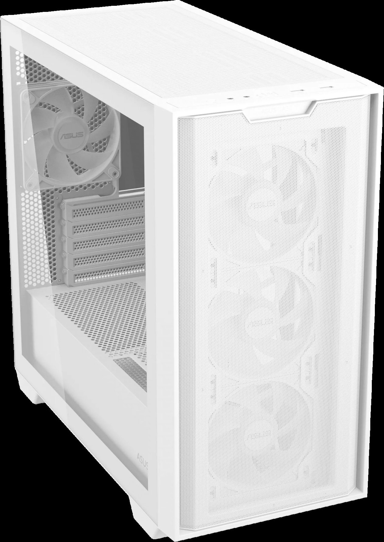 ASUS case A21 PLUS, Mini Tower, průhledná bočnice, 4x 120mm ARGB Fan, bílá