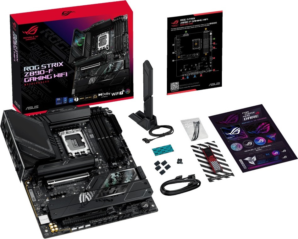 ASUS MB Sc LGA1851 ROG STRIX Z890-F GAMING WIFI, Intel Z890, 4xDDR5, 1xDP, 1xHDMI, 2xThunderbolt, WI-FI, ATX