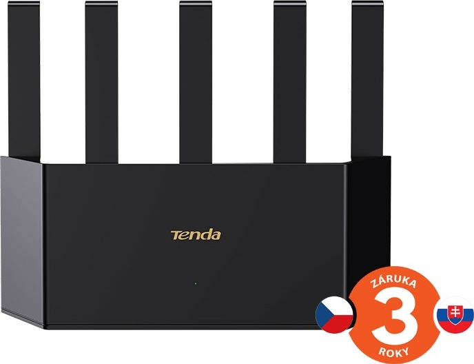 Tenda TX2L Pro AX1500 WiFi 6 Mesh Router, 1x GWAN, 3x GLAN, IPv6, 5x 6dBi anténa, WPA3, CZ App