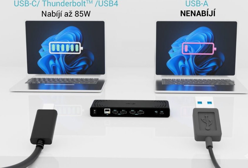 i-tec Universal Dual 4K Display Docking Station, Power Delivery 85W