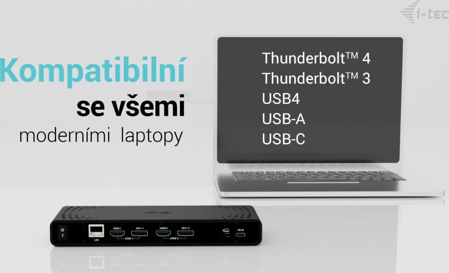 i-tec Universal Dual 4K Display Docking Station, Power Delivery 85W