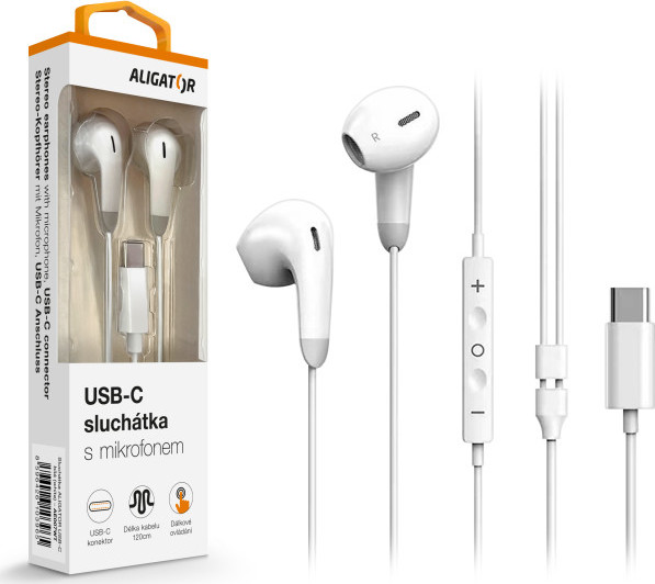 ALIGATOR AE007/USB-C/Bílá