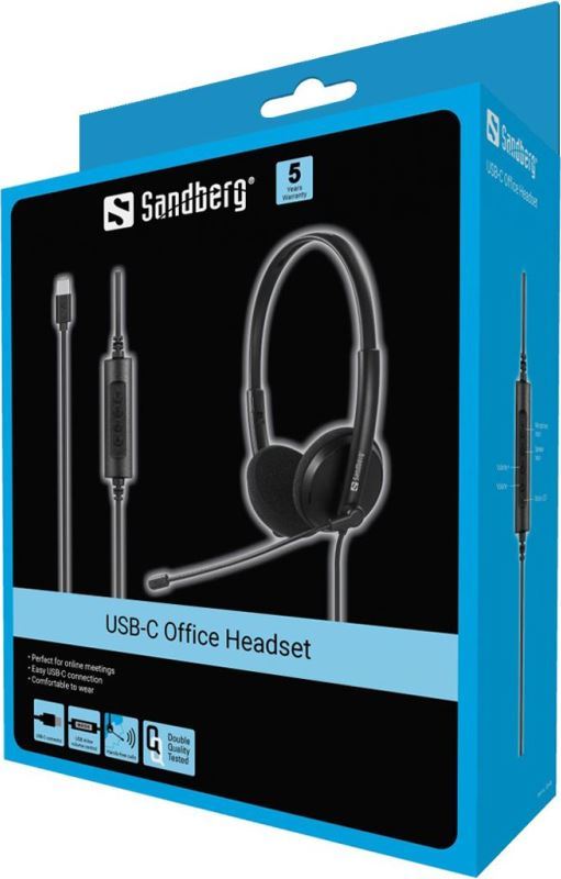 NoName Sandberg PC sluchátka USB-C Office Headset