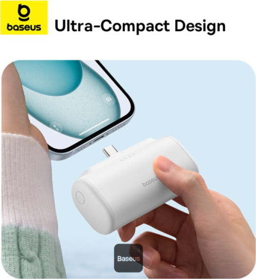 NoName Baseus power banka 5000mAh 20W USB-C bílá