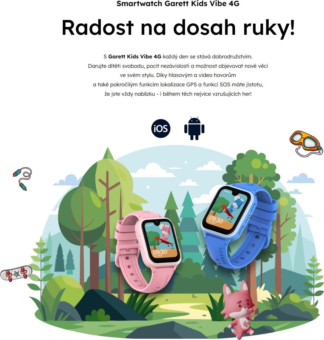 Garett Smartwatch Kids Vibe 4G AMOLED Blue