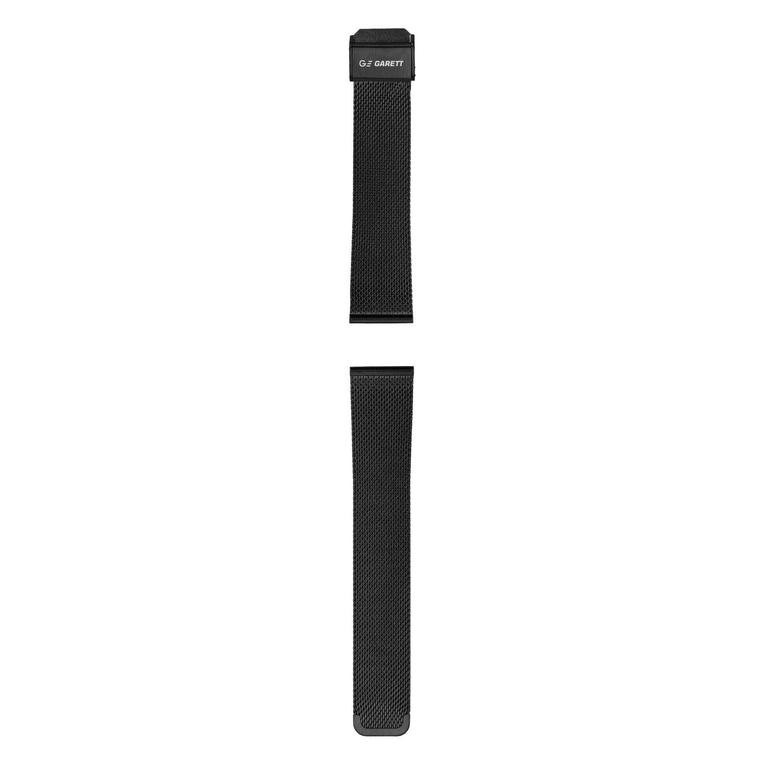 Garett univerzální řemínek 20 mm, černý kovový, typ Mesh