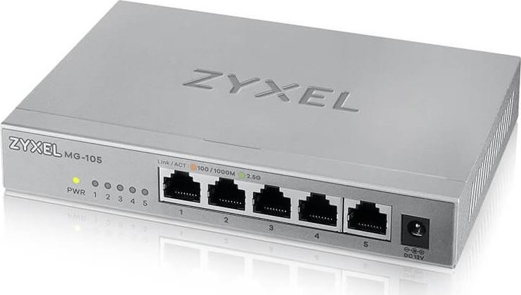 Zyxel XMG-105 5 Ports 2,5G + 1 SFP+ MultiGig unmanaged Desktop Switch