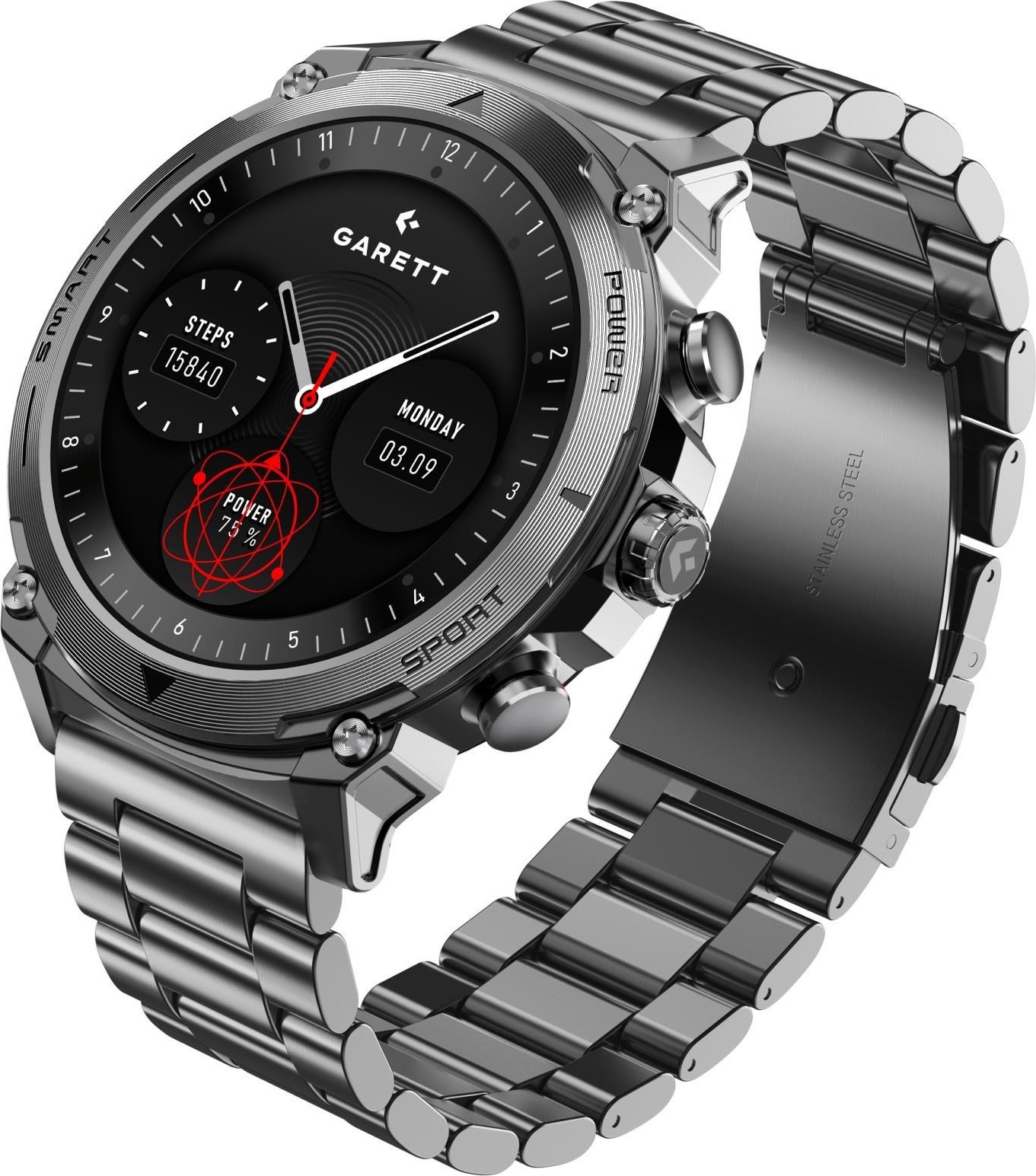 Garett Smartwatch Atom Silver Steel