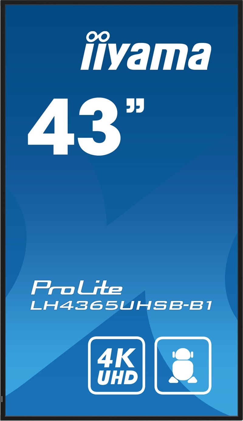 43" iiyama LH4365UHSB-B1:IPS,4K UHD,Android, 24/7