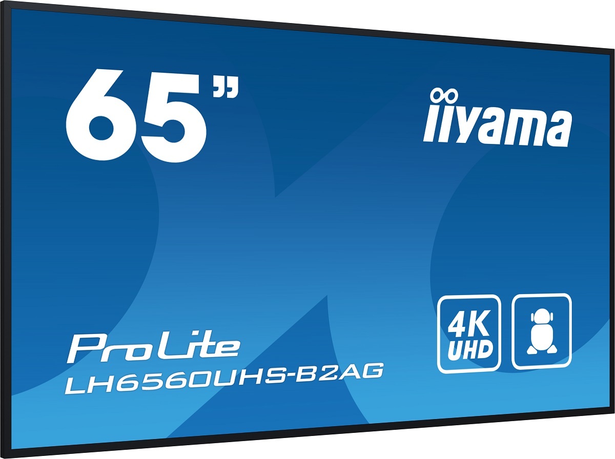 iiyama ProLite LH6560UHS-B2AG, 24/7, 164cm (64,6''), 4K, USB, RS232, Ethernet, Wi-Fi, Android, kit (RS232), black