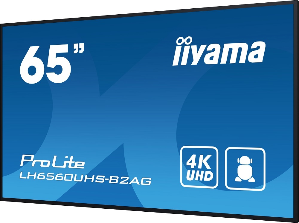 iiyama ProLite LH6560UHS-B2AG, 24/7, 164cm (64,6''), 4K, USB, RS232, Ethernet, Wi-Fi, Android, kit (RS232), black