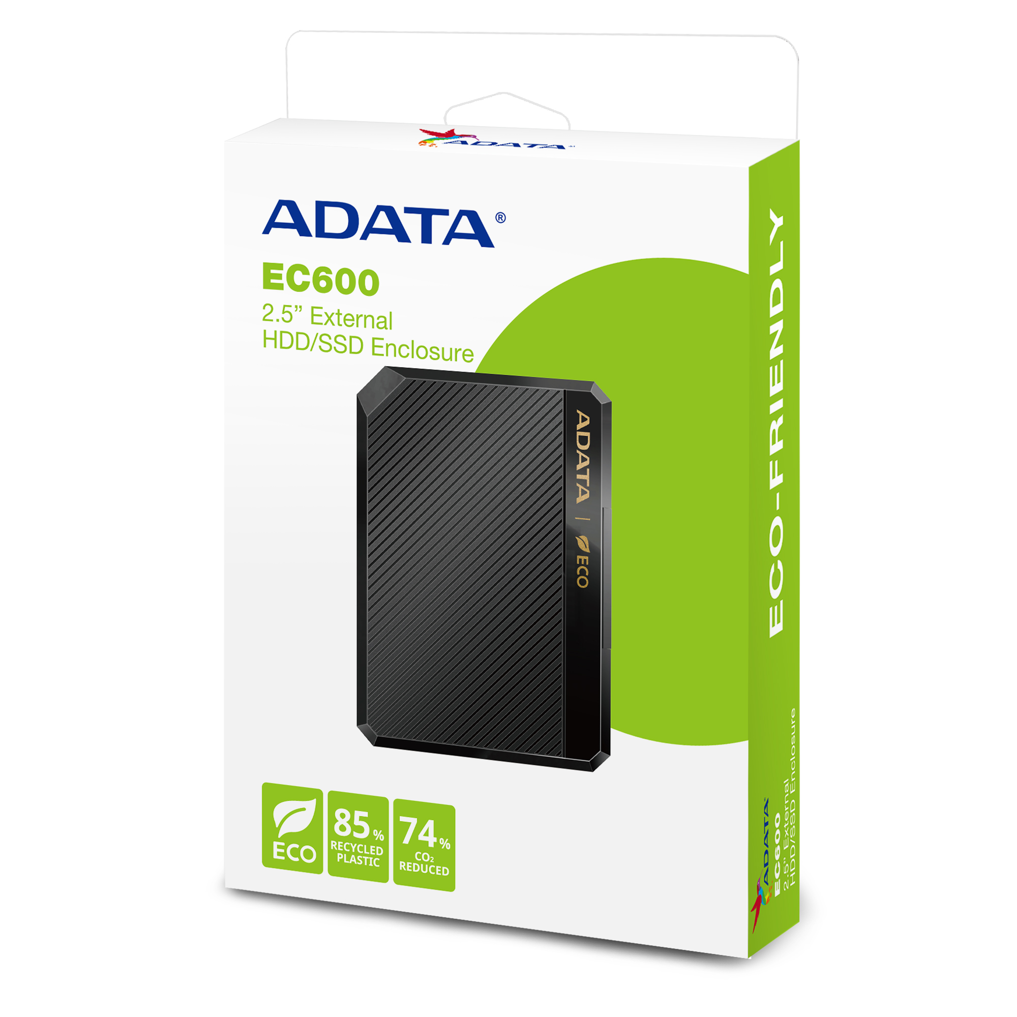 A-Data ADATA Externí BOX EC600, 2.5", USB 3.2, (7 mm/ 9.5mm HDD/SSD)