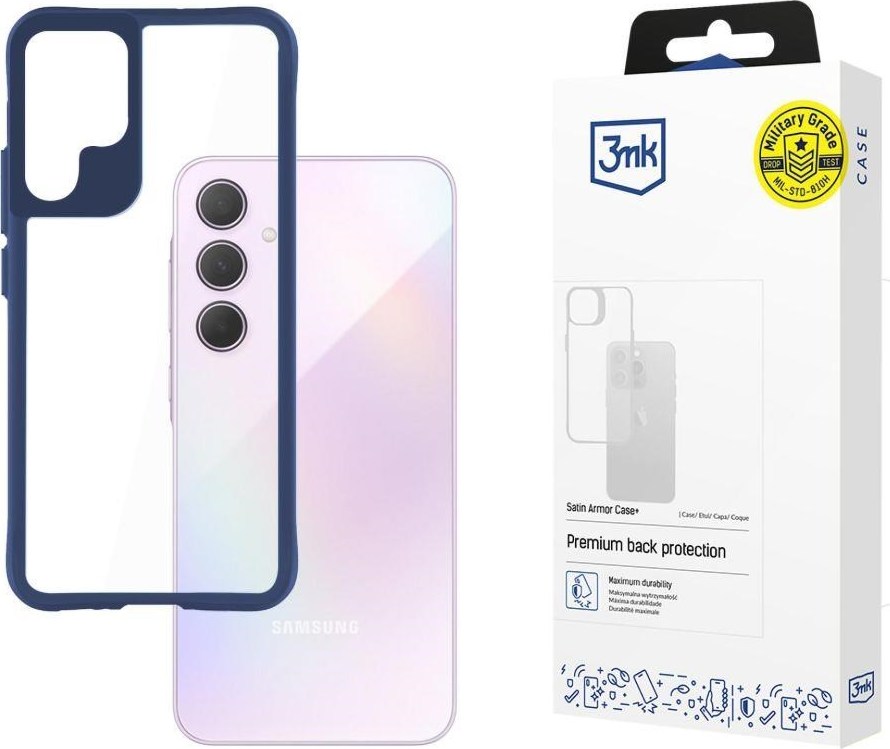 3mk ochranný kryt Satin Armor Case+ Blue pro Samsung Galaxy A35 5G