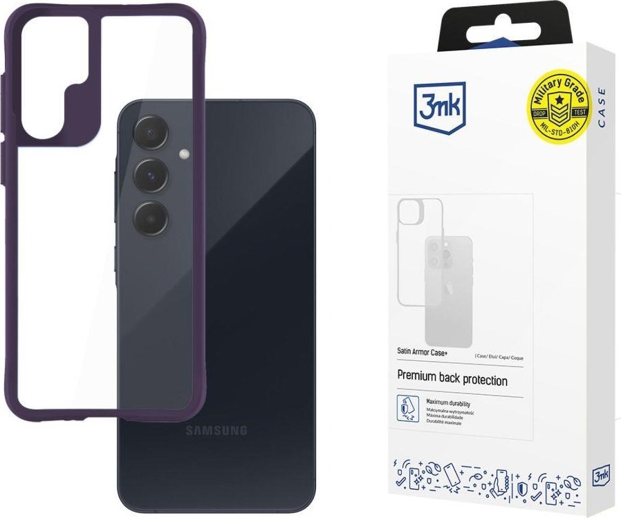 3mk ochranný kryt Satin Armor Case+ Purple pro Samsung Galaxy A55 5G