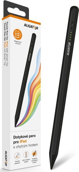 Aligator Dotykové pero pro iPad s chytrým hrotem, černé