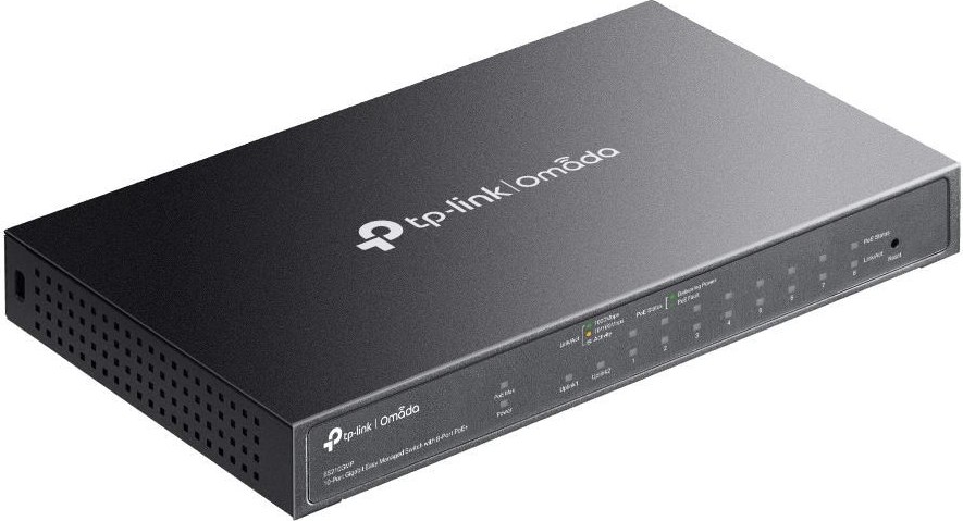 TP-Link OMADA switch ES210GMP (9xGbE,1xGbE/SFPcombo,8xPoE+,123W, fanless)