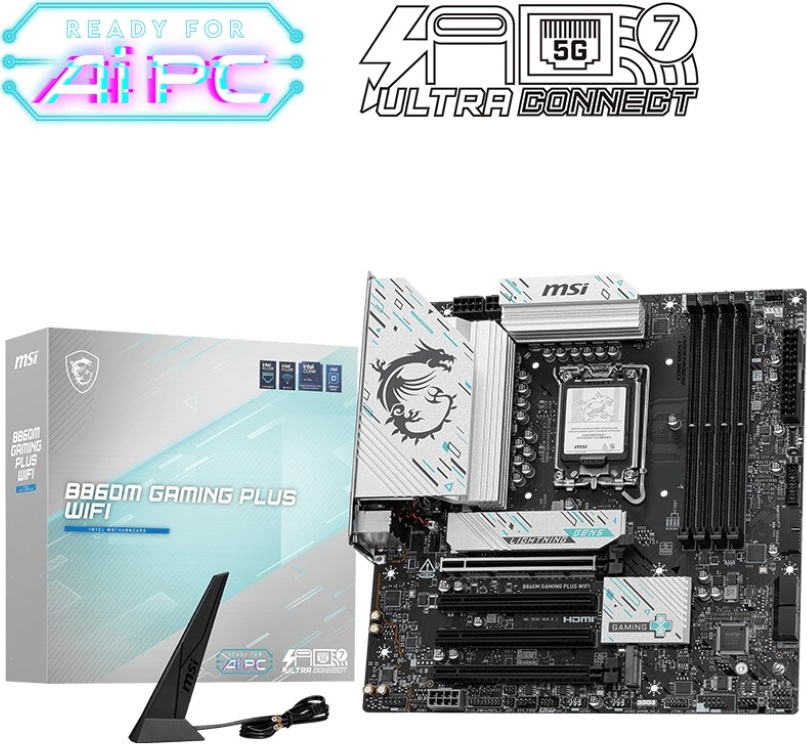 MSI MB Sc LGA1851 B860M GAMING PLUS WIFI, Intel B860