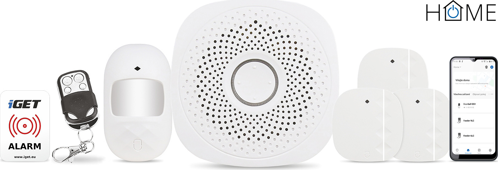iGET HOME X1 Advanced - Domovní Wi-Fi smart alarm, kompletní set, podpora Tuya