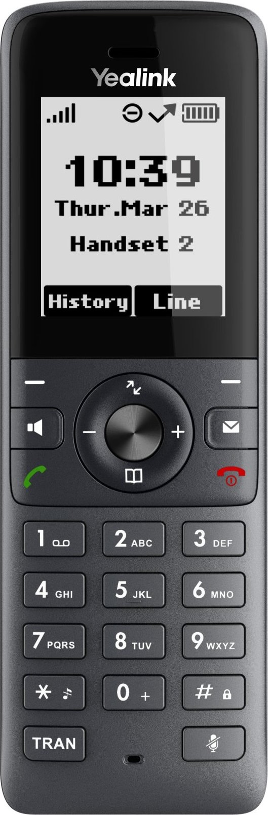 Yealink W71H SIP DECT ručka, 1,8" černobílý displej