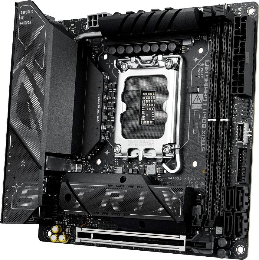 ASUS MB Sc LGA1851 ROG STRIX B860-I GAMING WIFI, Intel B860, 2xDDR5, 1xThunderbolt, 1xDP, 1xHDMI, WiFi, Mini-ITX