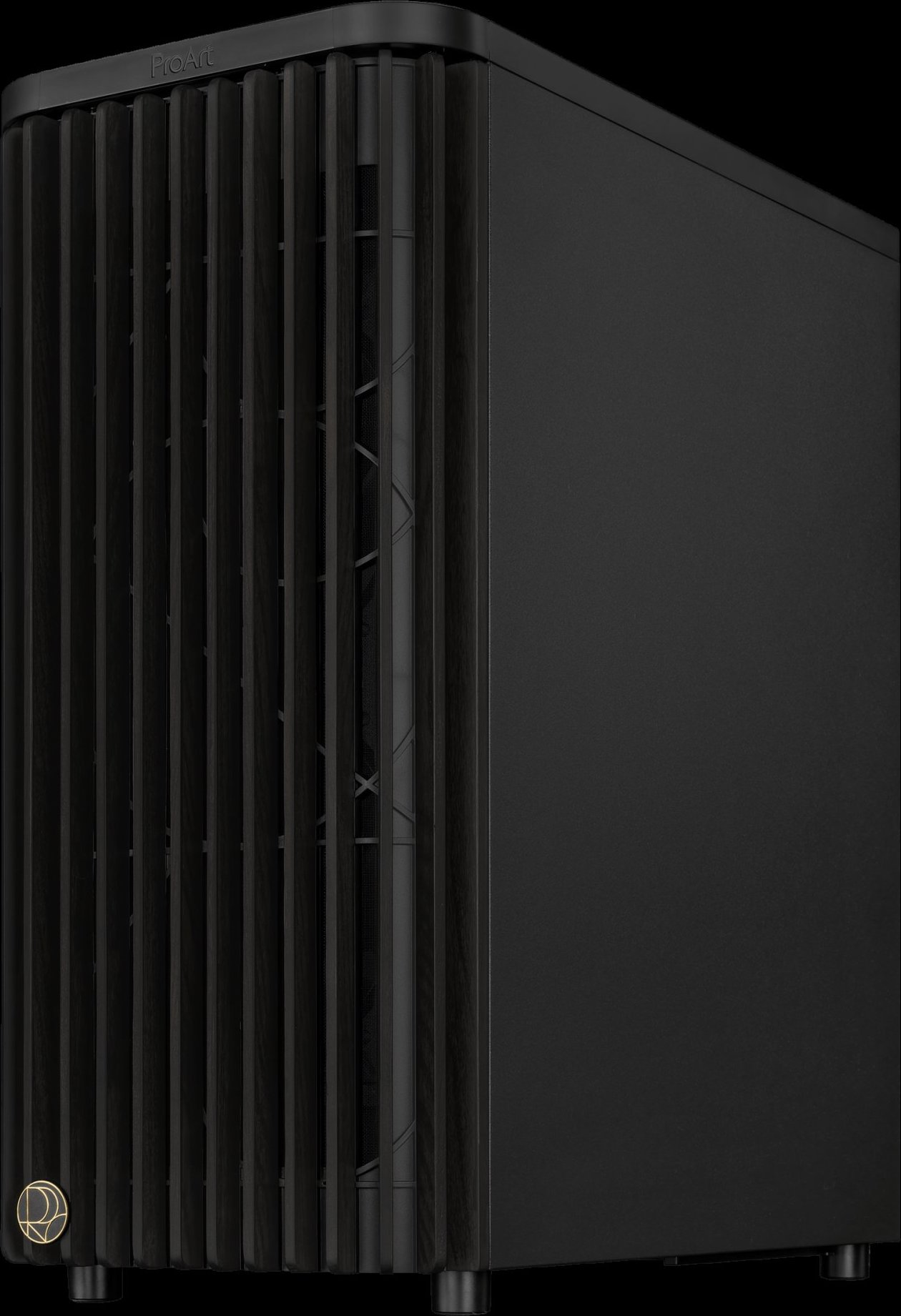 ASUS case PROART PA401 WOOD TG, Mid Tower, ATX, 1xUSB-C Gen2x2, 2xUSB 3.0, 2x 160mm Fan, 1x 120mm Fan, černá