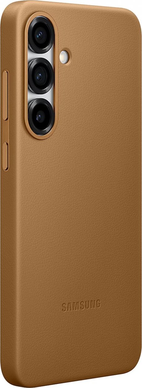 Samsung Ochranný kryt z veganské kůže pro Galaxy S25+ Brown