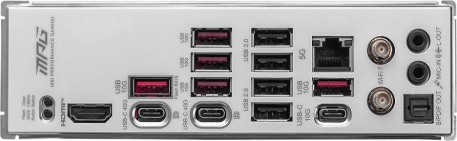 MSI MB Sc AM5 MAG MPG X870E EDGE TI WIFI, AMD X870E, 4xDDR5, 2xUSB4, 1xHDMI, WiFi, ATX