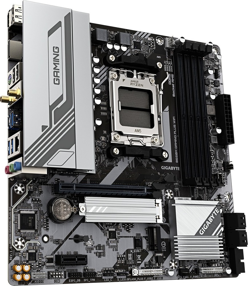 GIGABYTE MB Sc AM5 B650M GAMING PLUS WF, AMD B650, 4xDDR5, 2xDP, 1xHDMI, WiFi, mATX