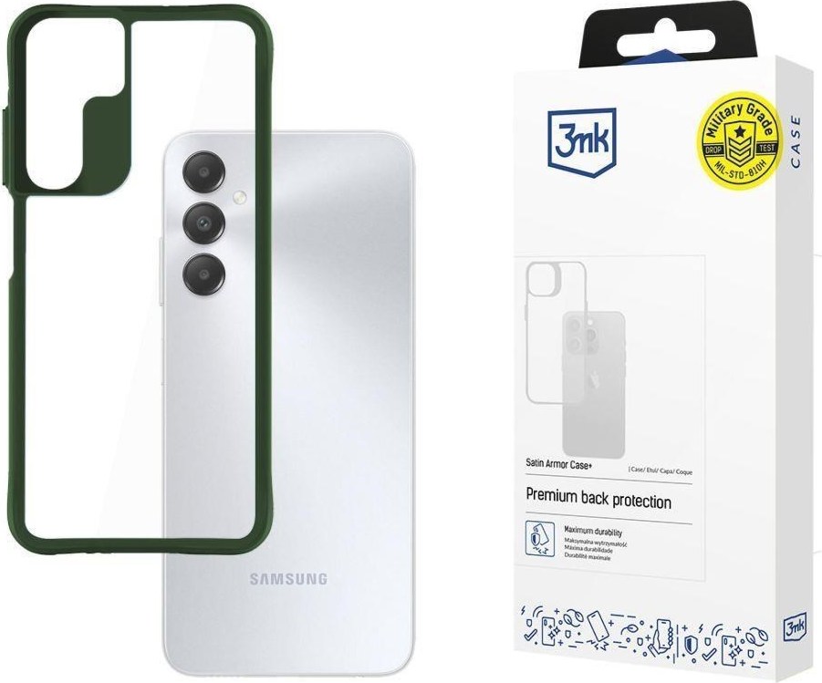 3mk ochranný kryt Satin Armor Case+ Green pro Samsung Galaxy A54 5G