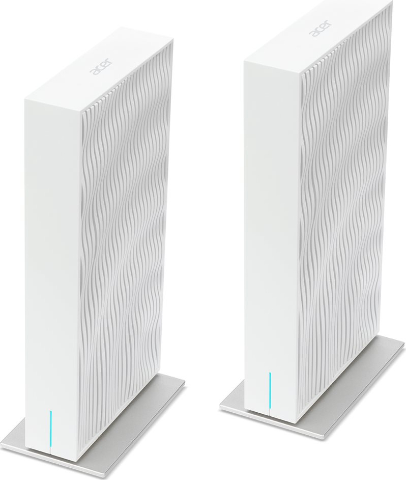 ACER Connect Wave 7 - Wifi 7 Mesh Router - DUALPACK (2pcs), white, 802.11 b/g/n/ac/ax/be 2x2, Dual band 2.4GHz + 5GHz or