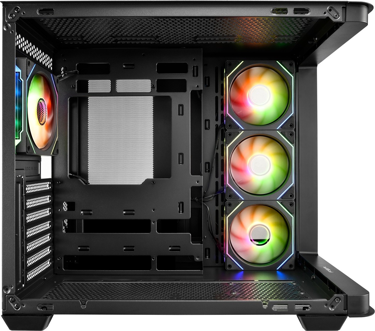 FSP M580-BA/Midi Tower/Transpar./Černá