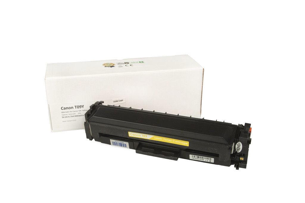 EkoToner Kompatibilný toner pre Canon T09 (3017C006) Yellow s OEM čipom, 5900 strán