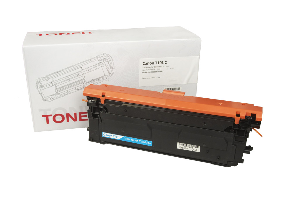 EkoToner Kompatibilný toner T10L pre Canon (4804C001) Cyan s OEM Čipom, 5000 strán