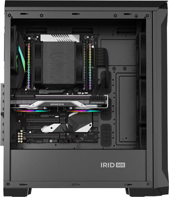 Počítačová skříň Genesis IRID 505 ARGB V2/Midi Tower/Transpar./Černá