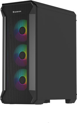 Počítačová skříň Genesis IRID 505 ARGB V2/Midi Tower/Transpar./Černá