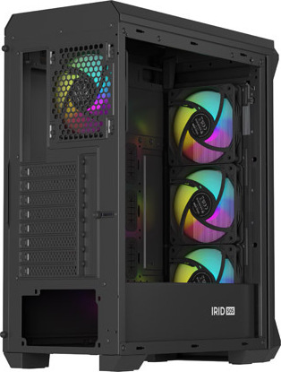 Počítačová skříň Genesis IRID 505 ARGB V2/Midi Tower/Transpar./Černá