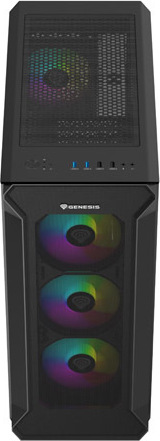 Počítačová skříň Genesis IRID 505 ARGB V2/Midi Tower/Transpar./Černá