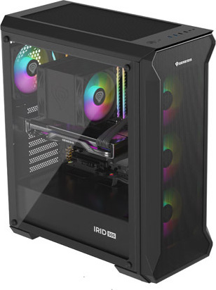 Počítačová skříň Genesis IRID 505 ARGB V2/Midi Tower/Transpar./Černá