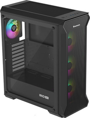 Počítačová skříň Genesis IRID 505 ARGB V2/Midi Tower/Transpar./Černá