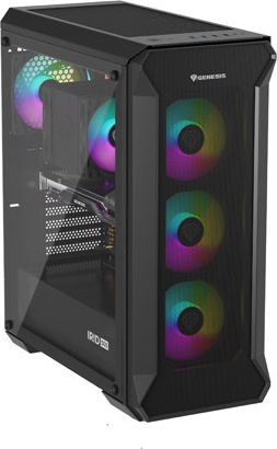 Počítačová skříň Genesis IRID 505 ARGB V2/Midi Tower/Transpar./Černá