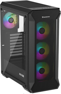 Počítačová skříň Genesis IRID 505 ARGB V2/Midi Tower/Transpar./Černá