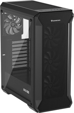 Počítačová skříň Genesis IRID 505 ARGB V2/Midi Tower/Transpar./Černá
