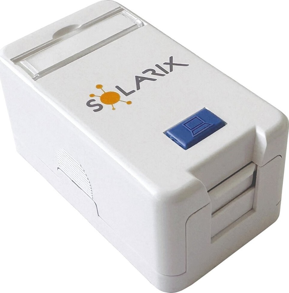 Solarix Zásuvka modulární pro 1 keystone na omítku bílá SXMO-1-0-WH