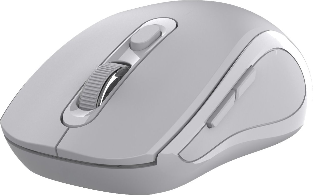 C-TECH myš Dual mode WLM-12GR, bezdrátová, 1600DPI, 6 tlačítek, šedá, USB nano receiver