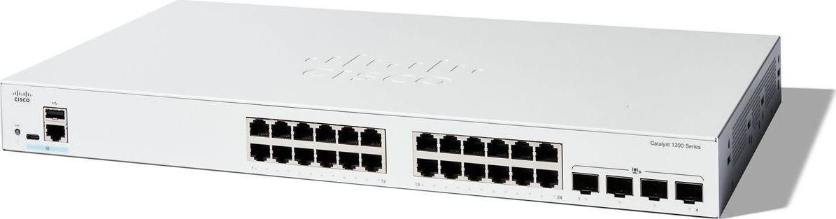 Cisco Catalyst switch C1200-24T-4X (24xGbE,4xSFP+,fanless) - REFRESH