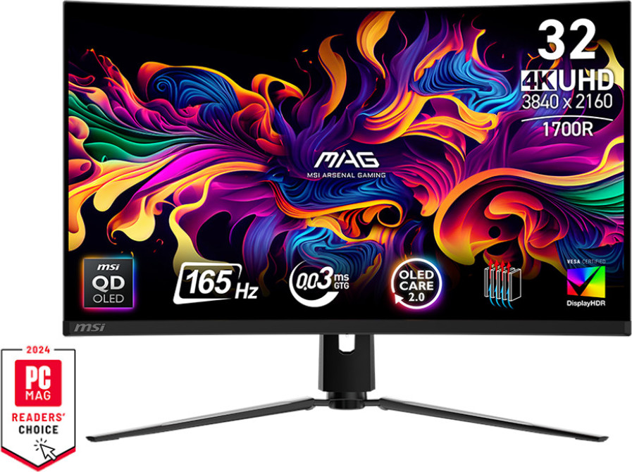 MSI LCD MAG 321CUP QD-OLED, 31.5", 3840x2160, QD-OLED, 0,03ms, VESA 100x100, Black