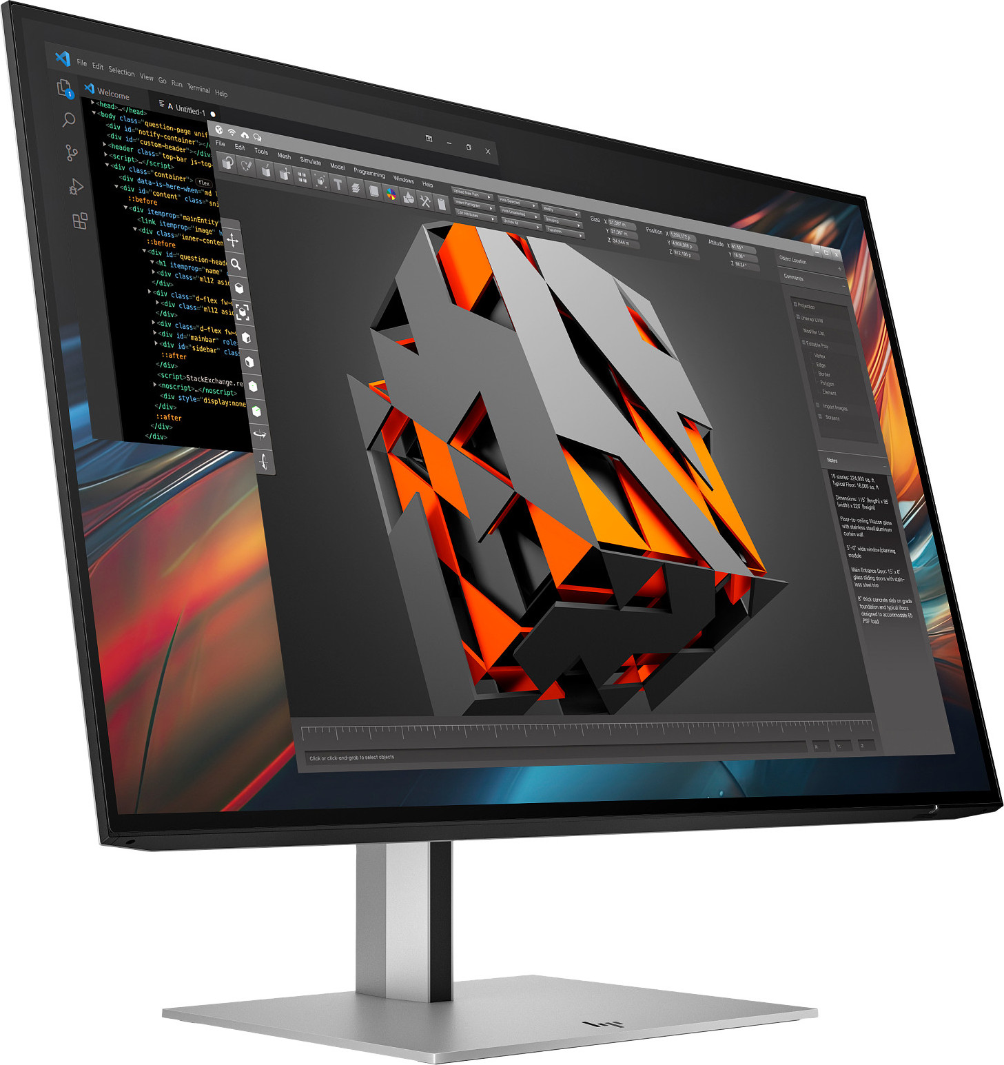 HP Inc. HP LCD 724pu 24" 1920x1200, IPS, 16:10,350its,5ms,1500:1, RJ-45,DP, DP out,HDMI, 4x USB-A, USB-C 100w Display, 5/5/5