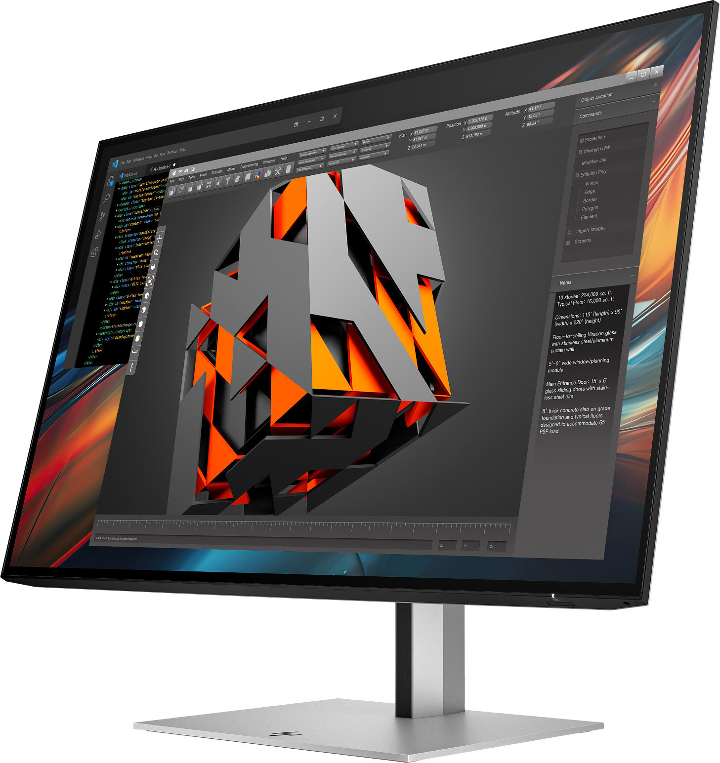 HP Inc. HP LCD 724pu 24" 1920x1200, IPS, 16:10,350its,5ms,1500:1, RJ-45,DP, DP out,HDMI, 4x USB-A, USB-C 100w Display, 5/5/5